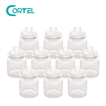 Kit Completo con 13 Ollas Herméticas de Borosilicato con Tapa