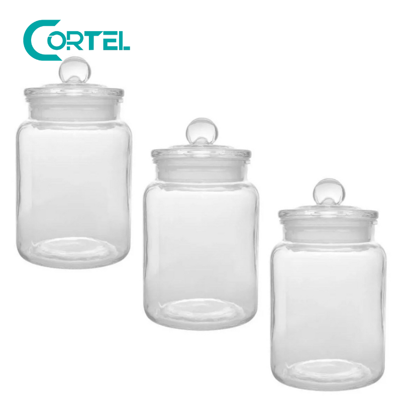 Kit Completo con 13 Ollas Herméticas de Borosilicato con Tapa